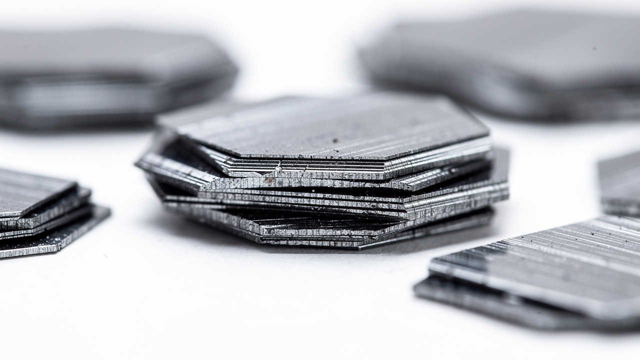 High-purity crystalline graphite flakes with layered structure
