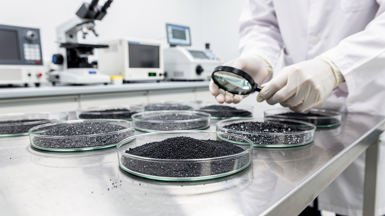 Laboratory testing of high-purity graphite samples