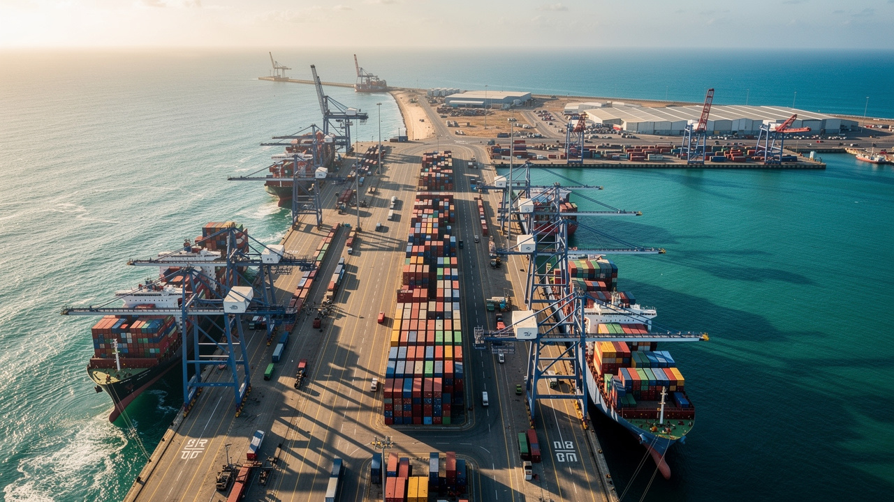 Port of Dar es Salaam handling mineral exports